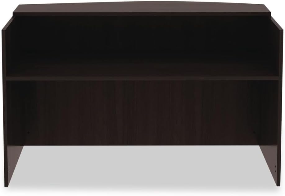 Alera ALE Valencia Series Reception Desk w/Counter,71w x 35 1/2d x 42 1/2h, Espresso