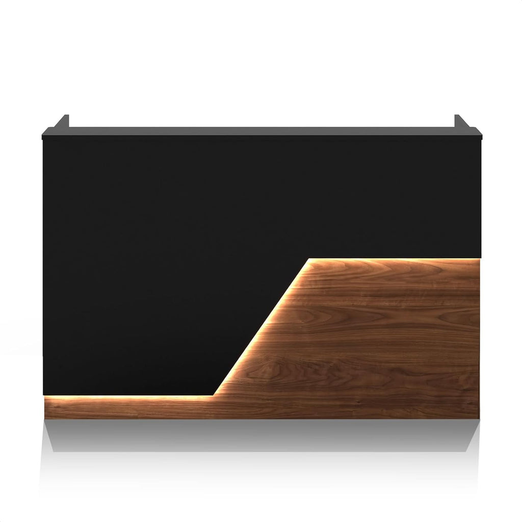 L-Shaped Reception Desk with Counter and Lockable Drawers and Storage,Modern Front Desk Reception Counter for Checkout, Lobby, Beauty Salon