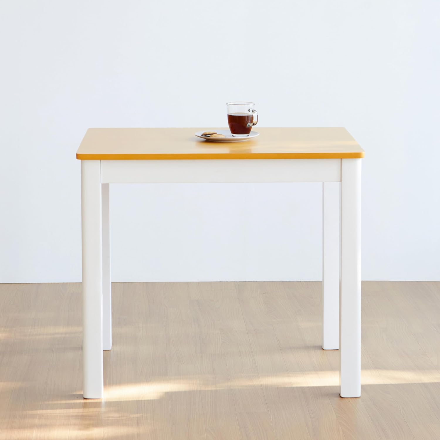 Livinia Cabin 33.5" Wooden Dining Table/Small Rectangular Modern Farmhouse Solid Wood Kitchen Table Desk (Natural)