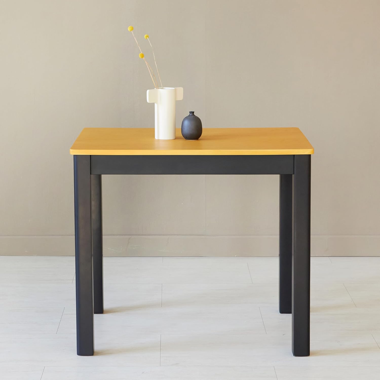 Livinia Cabin 33.5" Wooden Dining Table/Small Rectangular Modern Farmhouse Solid Wood Kitchen Table Desk (Natural)