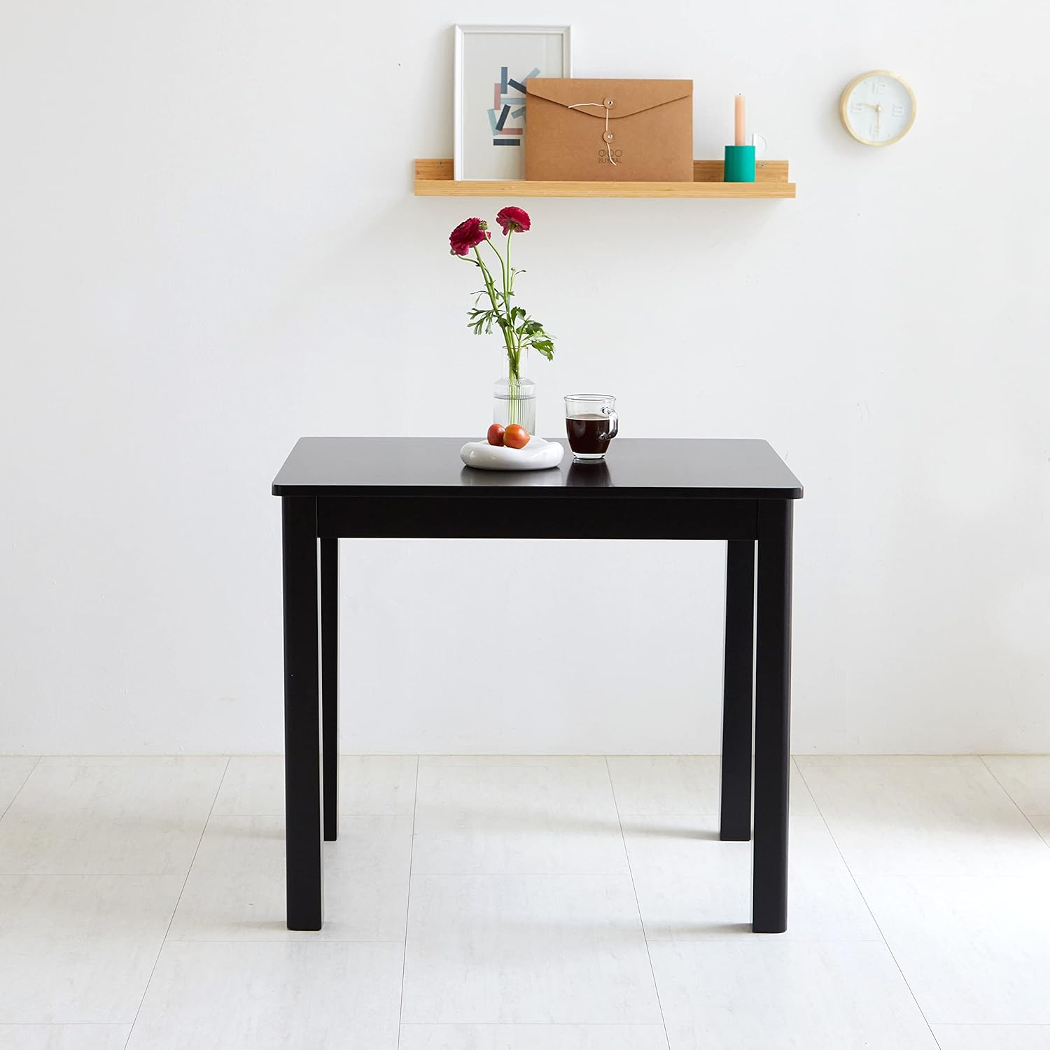 Livinia Cabin 33.5" Wooden Dining Table/Small Rectangular Modern Farmhouse Solid Wood Kitchen Table Desk (Natural)