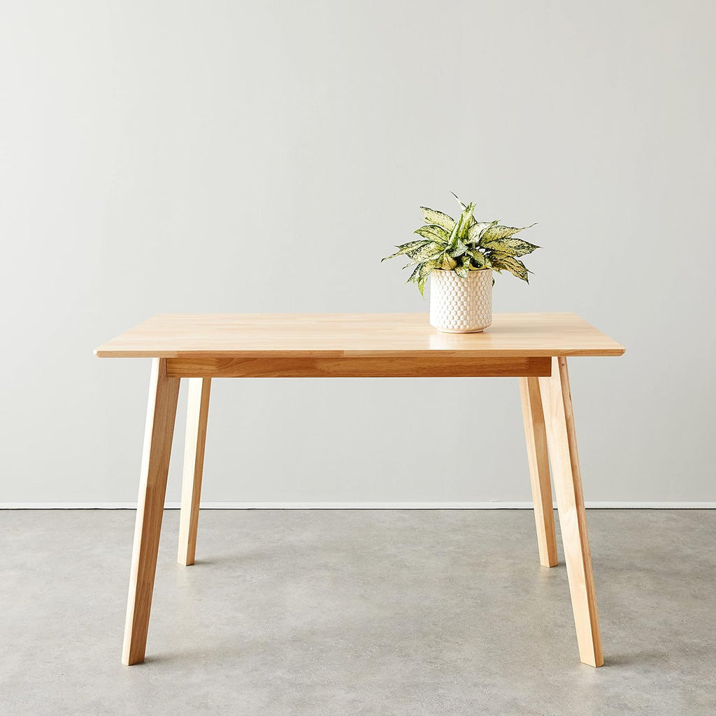 Amazon Basics FSC Certified Solid Wood Kitchen Rectangular Dining Table, Easy to Assemble, 29.5"D x 47.2"W x 29.5"H, Natural Wood